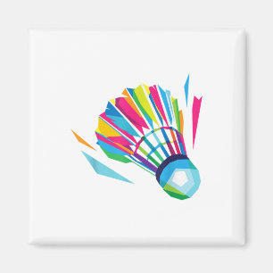 Badminton-Spiel Federball Sport Badminton Pop Art Magnet