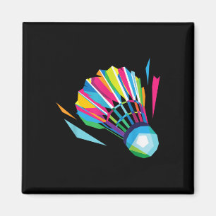 Badminton-Spiel Federball Sport Badminton Pop Art Magnet