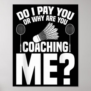 Badminton-Spiel-Training Federball Spieler Badmint Poster