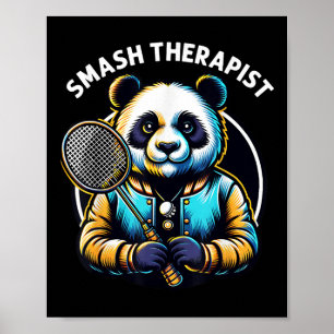 Badminton-Spieler Pun Shuttle Smash Therapeut Badm Poster