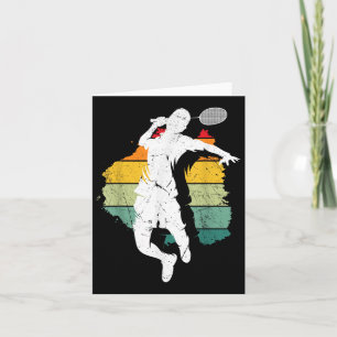 Badminton-Spieler Retro Badminton-Team Shuttle Spi Karte