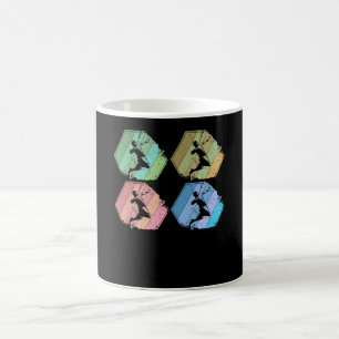 Badminton-Spieler Retro Kaffeetasse