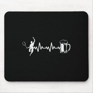 Badminton-Spieler-Schläger - Herzschlag Ekg Badmin Mousepad