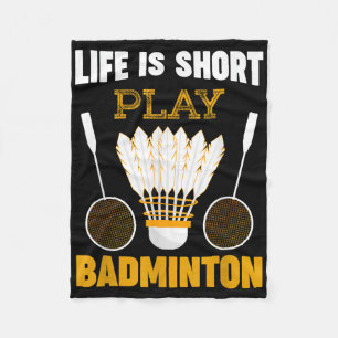 Badminton-Spieler Shuttlecock Badminton-Liebhaber Fleecedecke