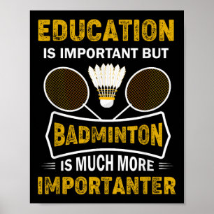 Badminton-Spieler Shuttlecock Badminton-Liebhaber Poster