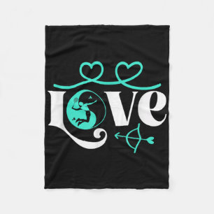 Badminton-Spieler Spiel Federball Yin-Yang-Liebe B Fleecedecke