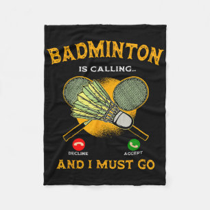 Badminton-Spieler Spiel-Racket-Liebhaber Sportler  Fleecedecke