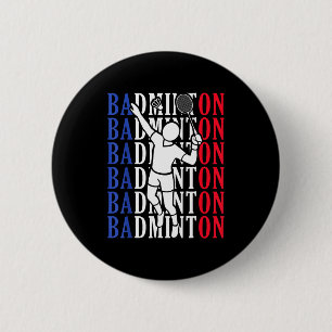 Badminton-Spieler Spieler Trainer Fans Jungen Mann Button