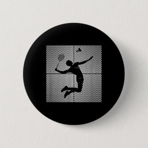 Badminton-Spieler-Spielhütte Badminton Button