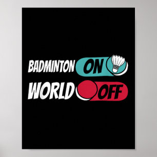Badminton-Spieler-Team-Shuttle-Badminton-auf-der-W Poster