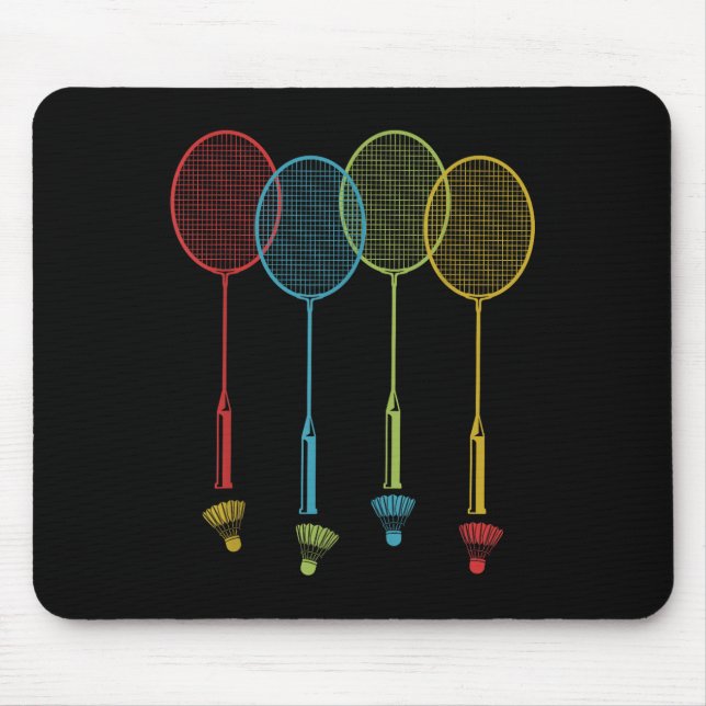 Badminton-Spieler-Team-Shuttle-Trainer-Match-Badmi Mousepad (Vorne)