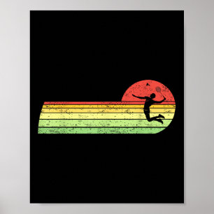 Badminton-Spieler Vintag Geburtstagshütte Badminto Poster
