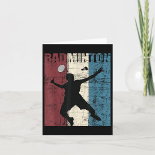 Badminton-Spieler Vintage abgenutzt Karte