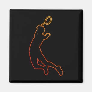 Badminton-Spielerin Shuttle Damen Squash Badminton Magnet