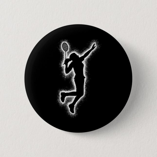 Badminton-Spielerin Shuttle Mädchen Kinder Badmint Button (Vorderseite)