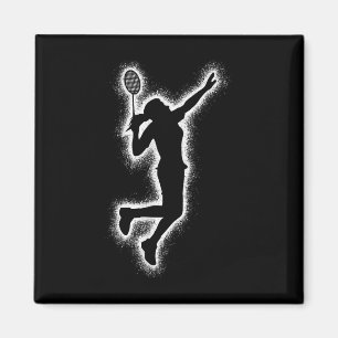 Badminton-Spielerin Shuttle Mädchen Kinder Badmint Magnet