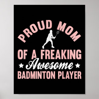 Badminton-Spielerin Shuttle-Mutter Poster