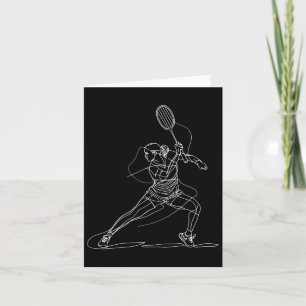 Badminton-Spielerin Zeichne Shuttle-Spiel für G Karte