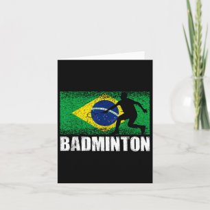 Badminton Sport, Retro Brasilien Flag, Brasilien, Karte