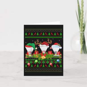 Badminton Sports Lover Xmas Santa Ugly Badminton C Karte