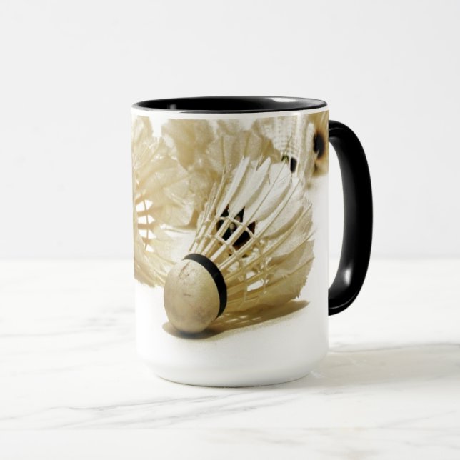 Badminton Sports Shuttle Tasse (VorderseiteRechts)