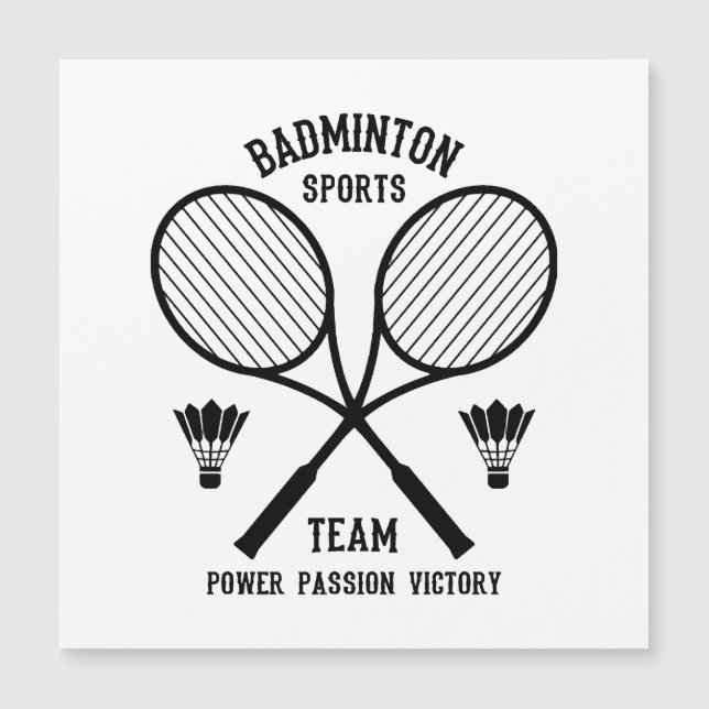 Badminton Sports Team Magnetkarte (Vorderseite)