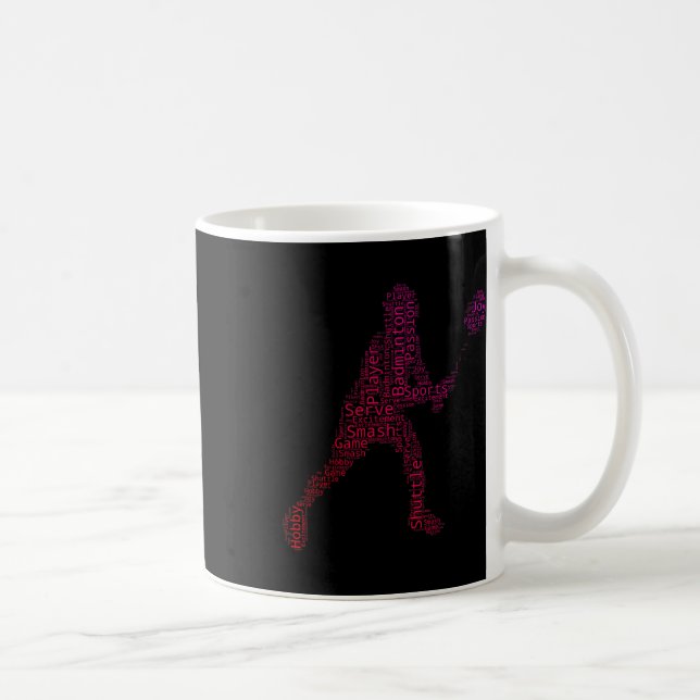 Badminton Squash Badminton Spieler Shuttle  Kaffeetasse (Rechts)