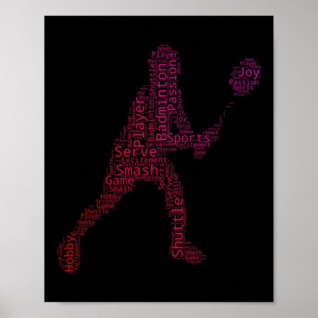 Badminton Squash Badminton Spieler Shuttlecock  Poster (Vorne)