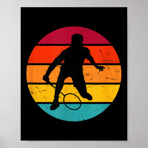 Badminton Squash Shuttle Damen Badminton Spielerin Poster