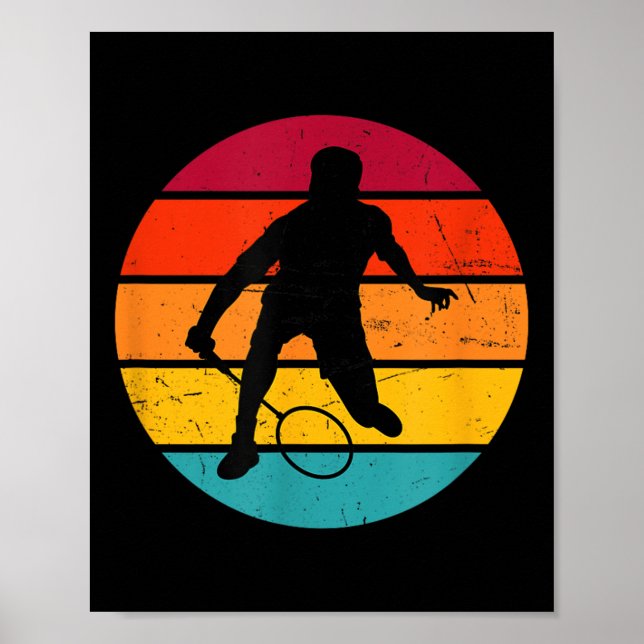 Badminton Squash Shuttle Womens Badminton Player Poster (Vorne)