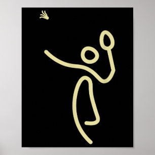 Badminton Stick Man - Shuttle Gift Idea Poster