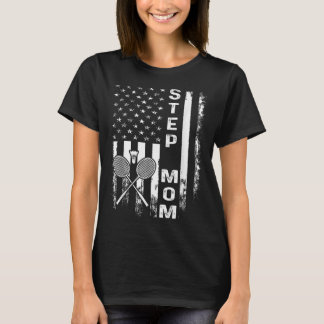Badminton Stiefmutter Amerikanische Flagge Vintage T-Shirt