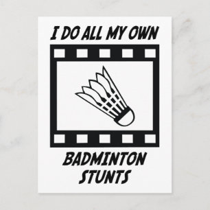 Badminton Stunts Postkarte