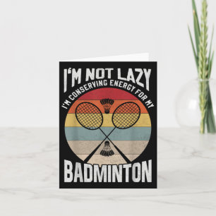 Badminton-Teenager - Nicht faul, Energie sparen  Karte