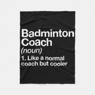 Badminton-Trainer Definition Sport Lustiger Traine Fleecedecke