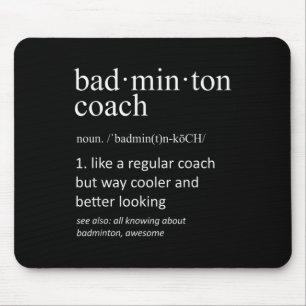 Badminton-Trainer Lustige Wörterbuch-Definition Tr Mousepad