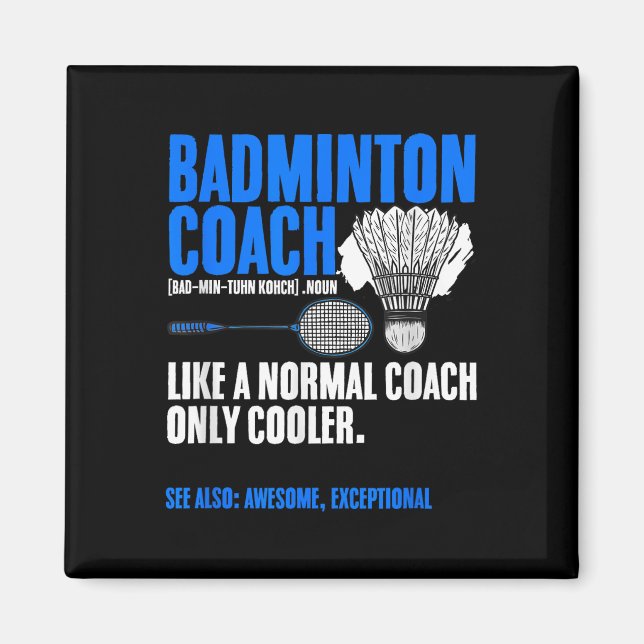Badminton-Trainer-Schläger-Shuttle-Hobby-Badminton Magnet (Vorne)