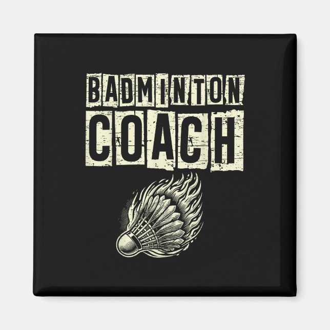 Badminton-Trainer-Shuttle-Racket  Magnet (Vorne)