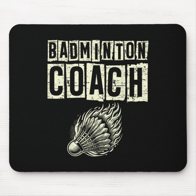 Badminton-Trainer-Shuttle-Racket  Mousepad (Vorne)