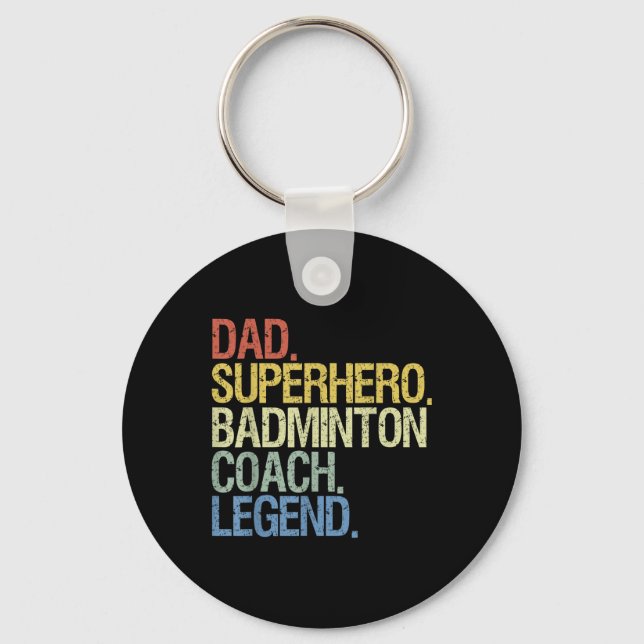 Badminton-Trainer-Vater Schlüsselanhänger (Vorderseite)