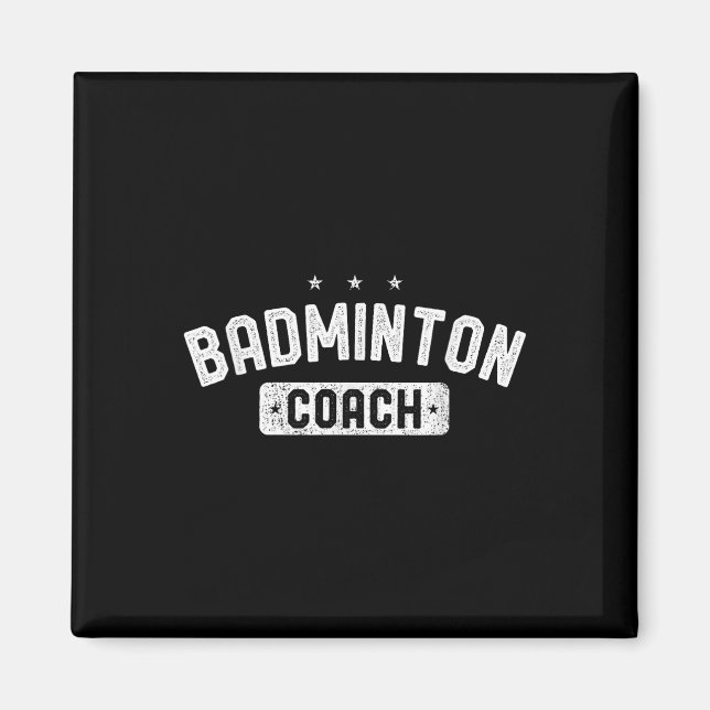 Badminton-Trainer Vintage-Badminton  Magnet (Vorne)