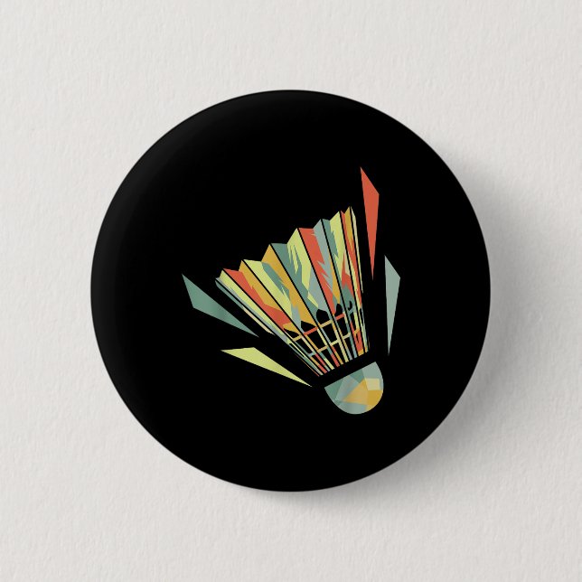 Badminton und Federball  Button (Vorderseite)