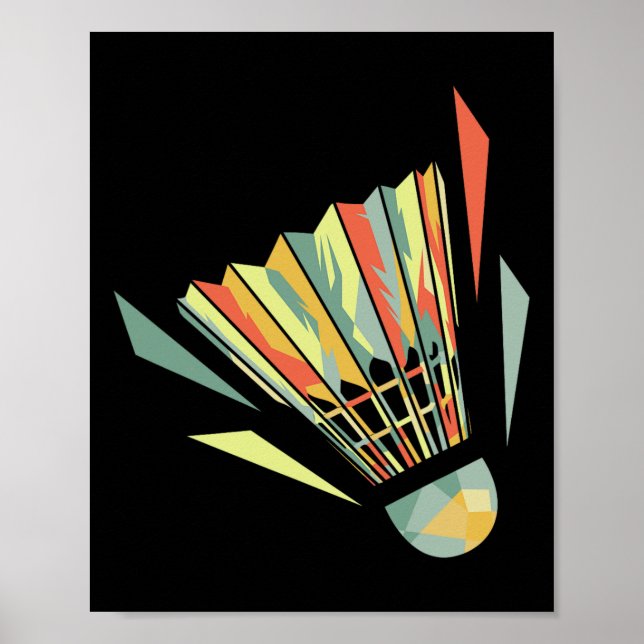Badminton und Shuttle Poster (Vorne)