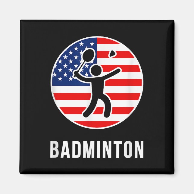 Badminton USA  Magnet (Vorne)