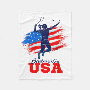 Badminton USA Support Team Amerikanische Flagge Sp Fleecedecke