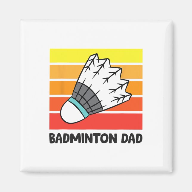 Badminton Vater Funny Badminton Father 1 Magnet (Vorne)