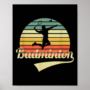 Badminton Vintage Badminton Spieler Badminton Spor Poster