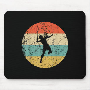 Badminton Vintage Retro Badminton Spieler Mousepad
