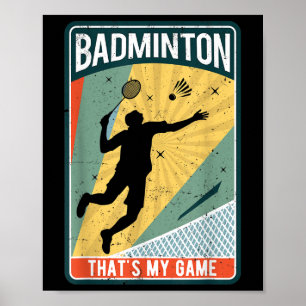 Badminton, wie ich rolle, Vintage, das ist mein Sp Poster