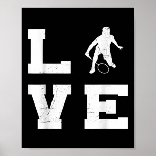 Badminton Womens Mens Badminton Player Shuttle Poster